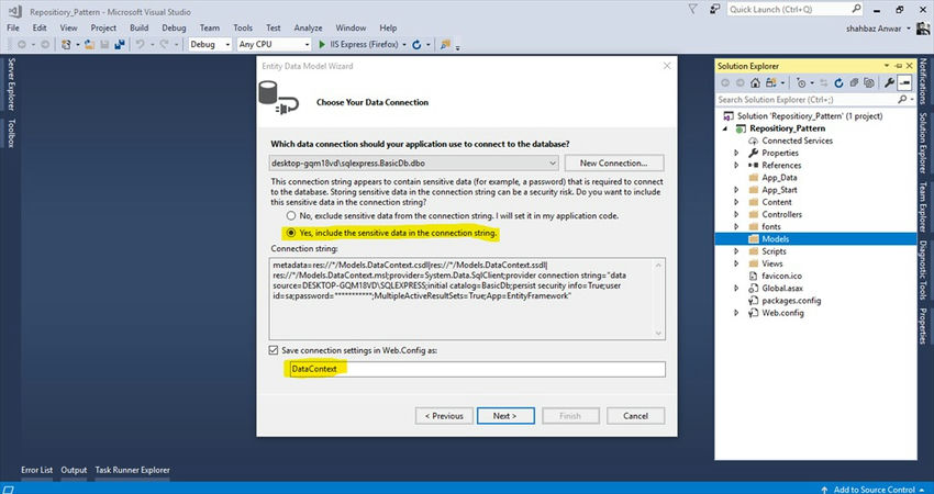 Choose your data connection